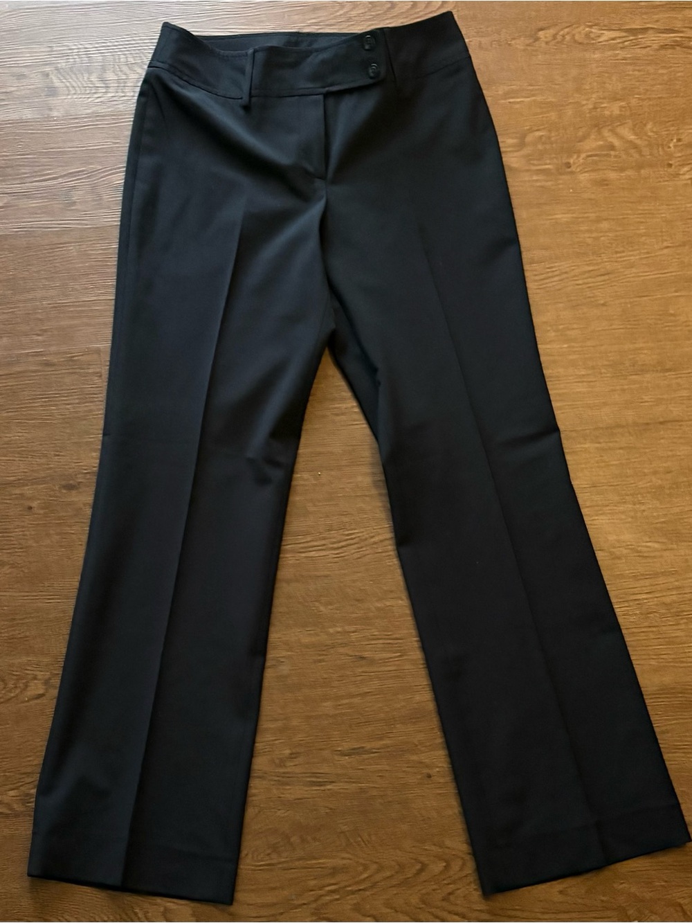 Harold's Black Mid Rise Wide Leg Flare Dress Pants Trousers 4 USA Vintage Y2K